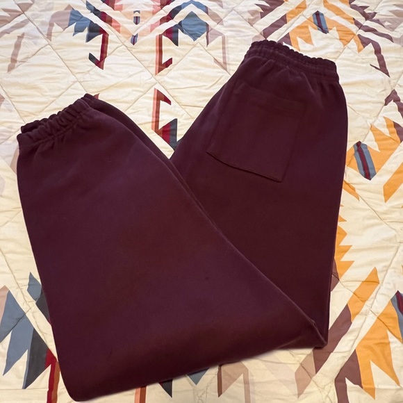 Adanola Maroon Varsity Sweatpants with White Logo - Picture 7 of 9